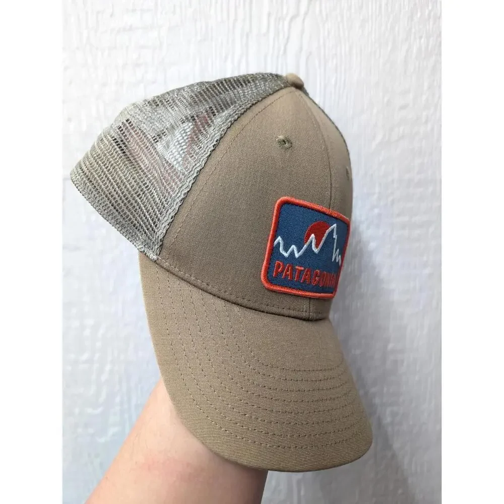 Patagonia Firstlighters Badge Lopro Trucker Hat Snapback Ash Tan 2016 Gorpcore